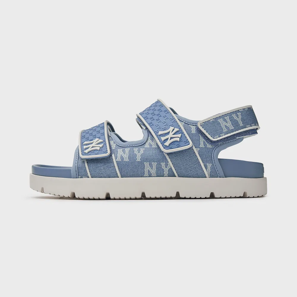 Мужские сандалии Liner Denim Monogram NY синие от Mlb