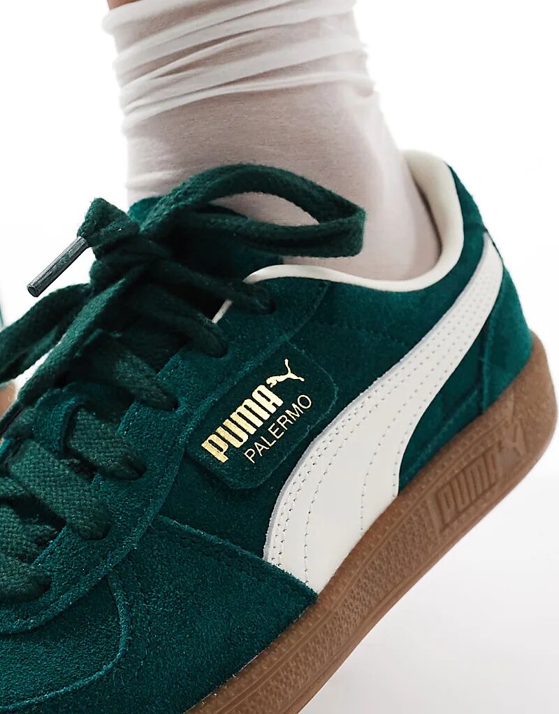 Кроссовки Puma Palermo в цвете «лесной зеленый» — фото 4