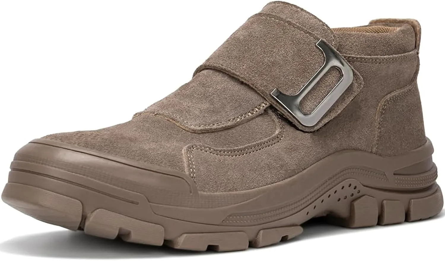 

Рабочие ботинки Hogent для сварщиков для мужчин, слипоны с металлическим носком, мягкие и удобные защитные ботинки, неразрушимые, пробоностойкие строительные ботинки для мужчин, защитная обувь с носком для сварщиков, хаки