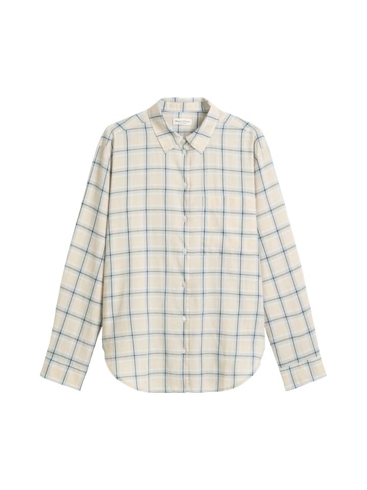 

Обычная клетчатая блузка светло-голубого цвета Marc O'Polo