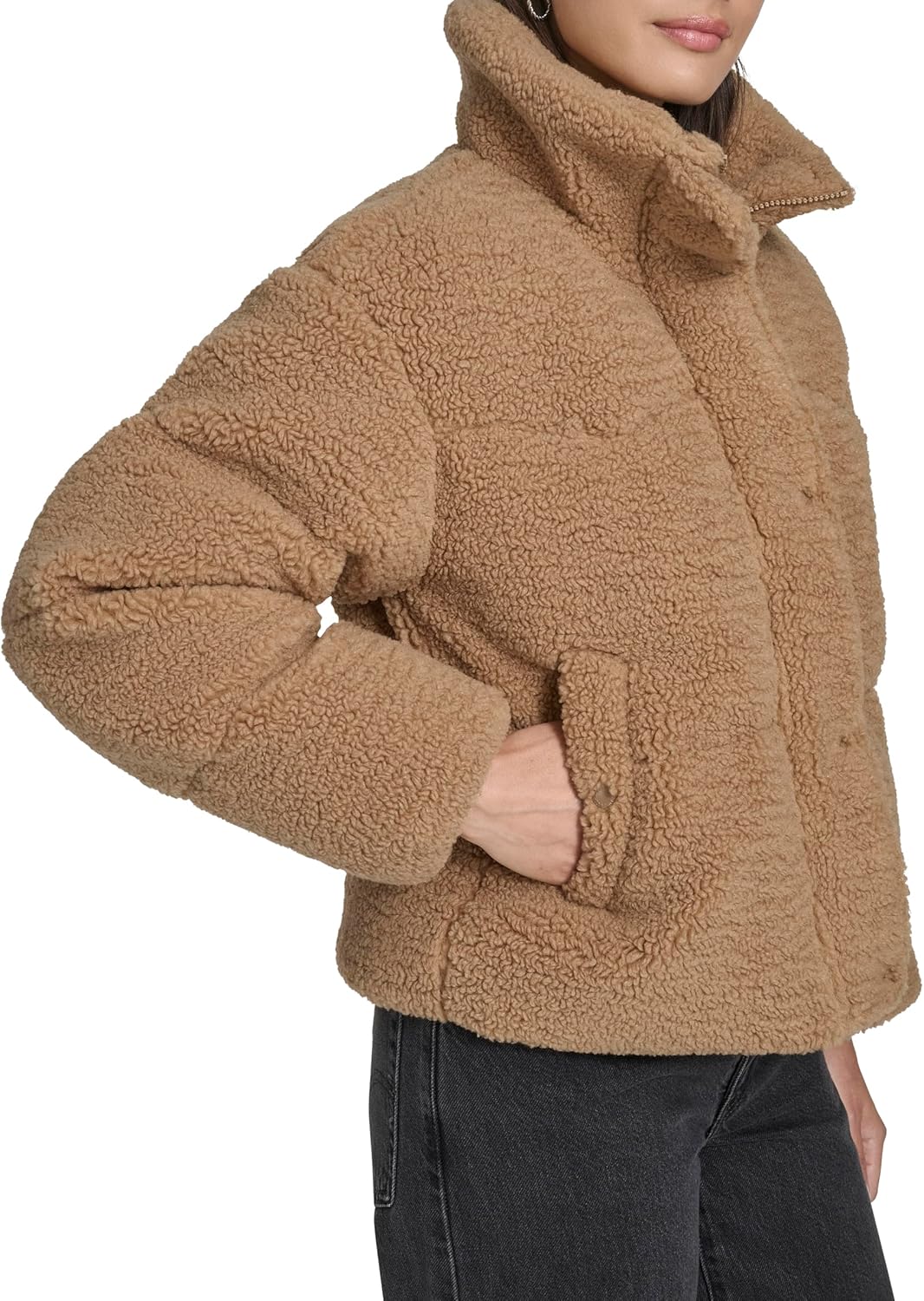 Женская куртка-пуховик Levi's в стиле вестерн, Chestnut Sherpa — фото 3