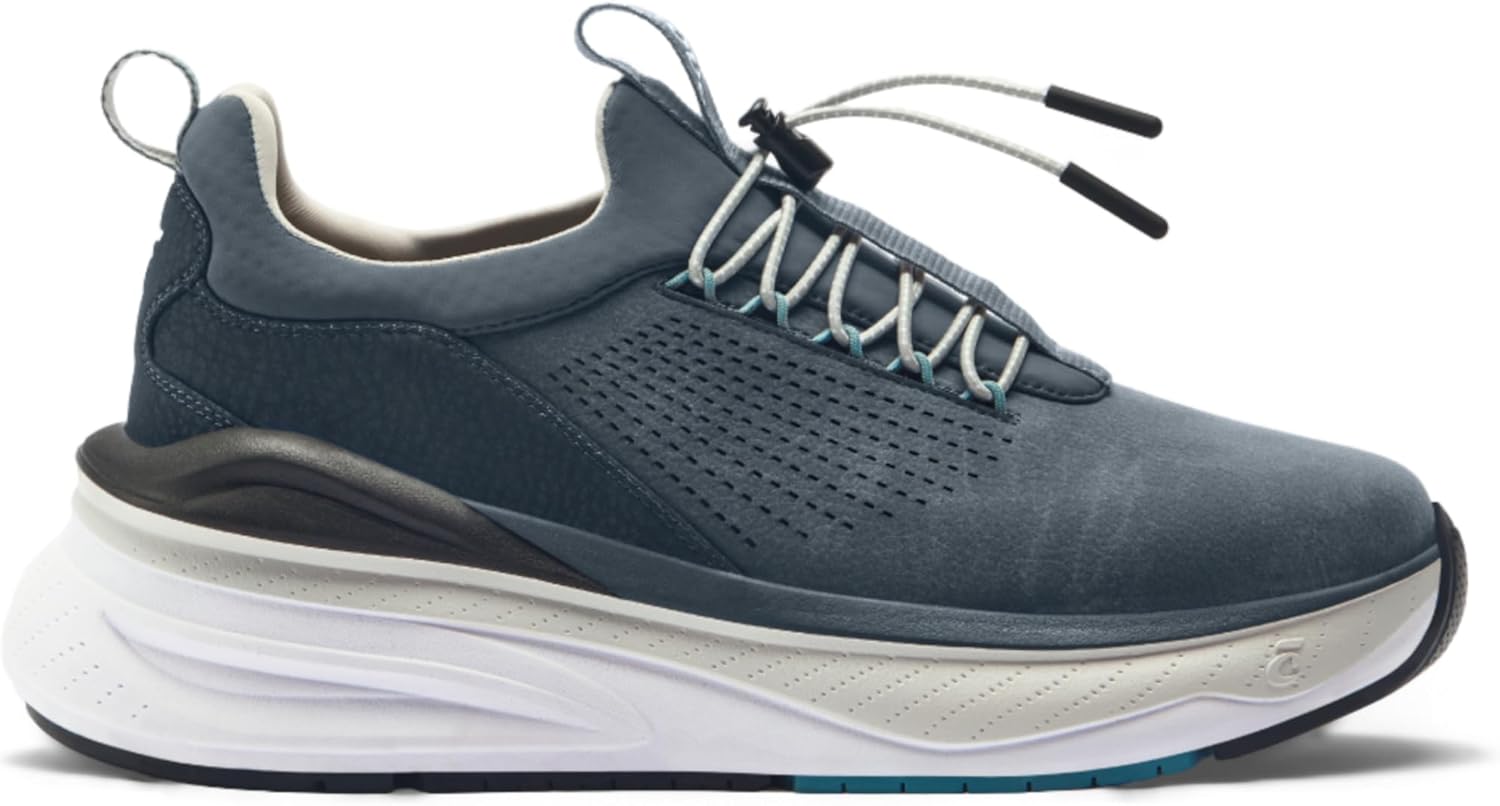 

Кроссовки Clove Forte унисекс, рабочая обувь для мужчин и женщин, теннисные туфли из веганской кожи, легко чистятся, устойчивы к жидкостям, эластичные шнурки без завязок, противоскользящая подошва, синий