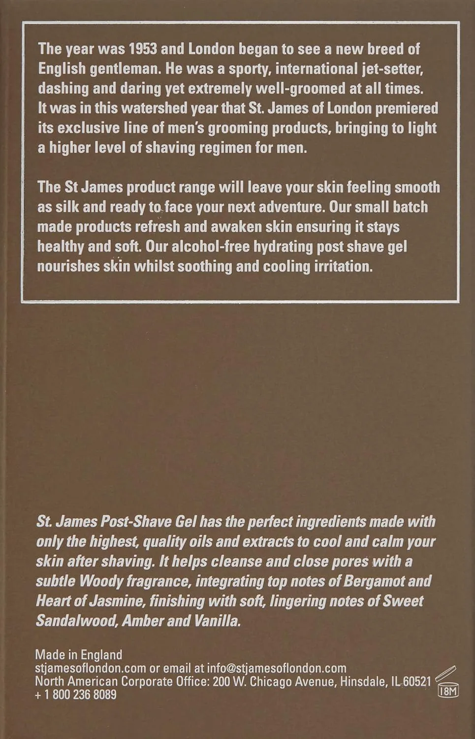 Гель для бритья после бритья St James of London Sandalwood & Bergamot, 3,4 жидких унции. — фото 3