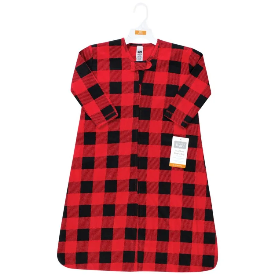Уютный спальный мешок из хлопкового трикотажа с длинными рукавами Hudson Baby, Buffalo Plaid — фото 2