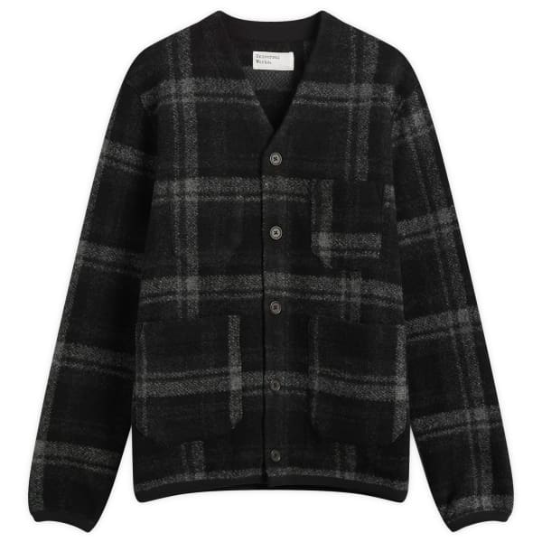 

Кардиган из флиса в клетку Moh Universal Works, серый