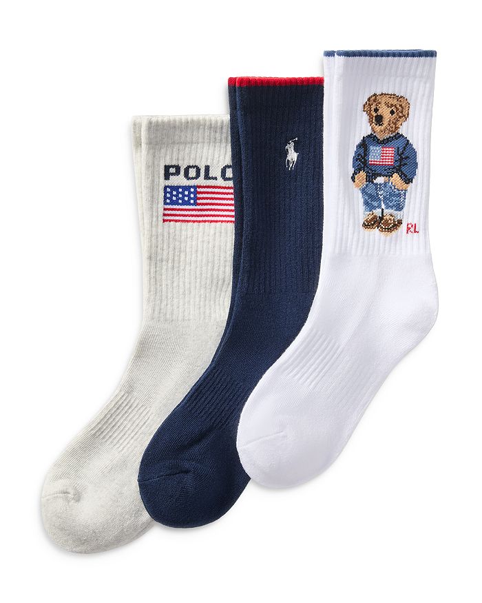 

Носки Core Flag Bear, комплект из 3 пар Ralph Lauren, белый