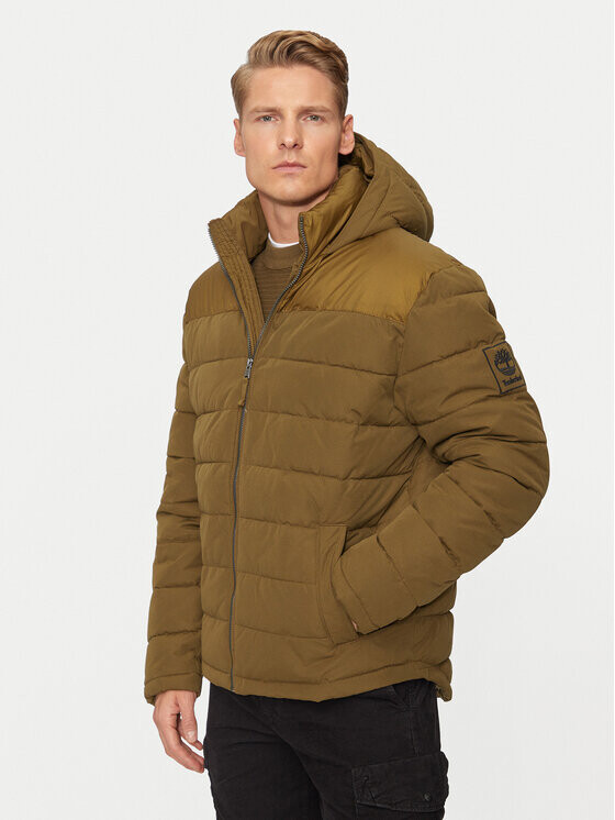 

Пуховик стандартного кроя Timberland, зеленый