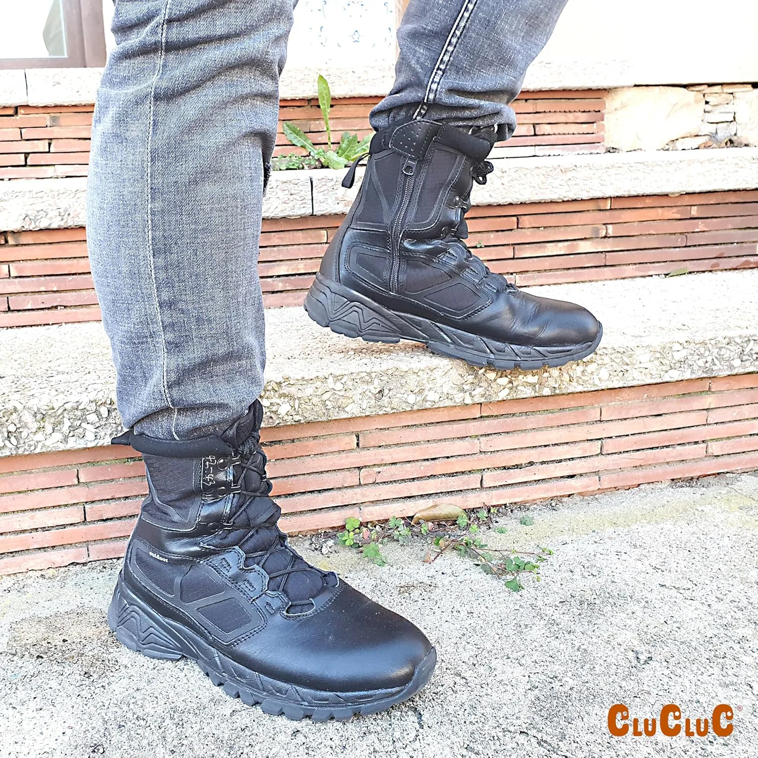 Полицейские ботинки SNAKE Ultralight, молния YKK, застежка-липучка, нескользящая подошва, эластичная 3D основа из полиуретана, размер 4-13 Clucluc — фото 3