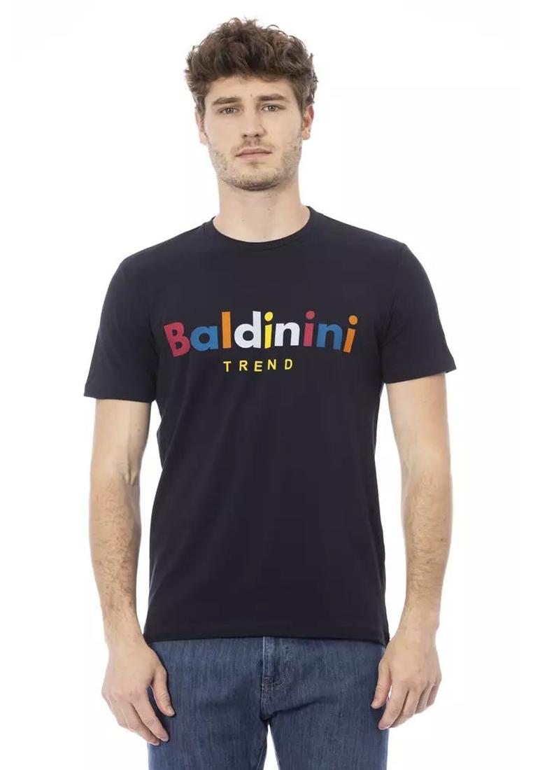 

Хлопковая футболка с принтом Baldinini Trend, синий