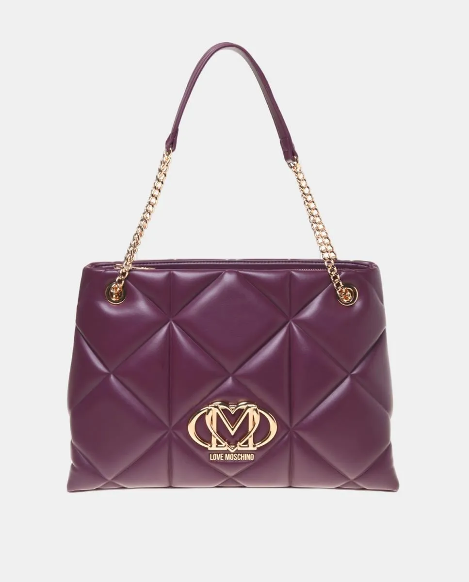 

Сумка через плечо винного цвета с застежкой-молнией Love Moschino