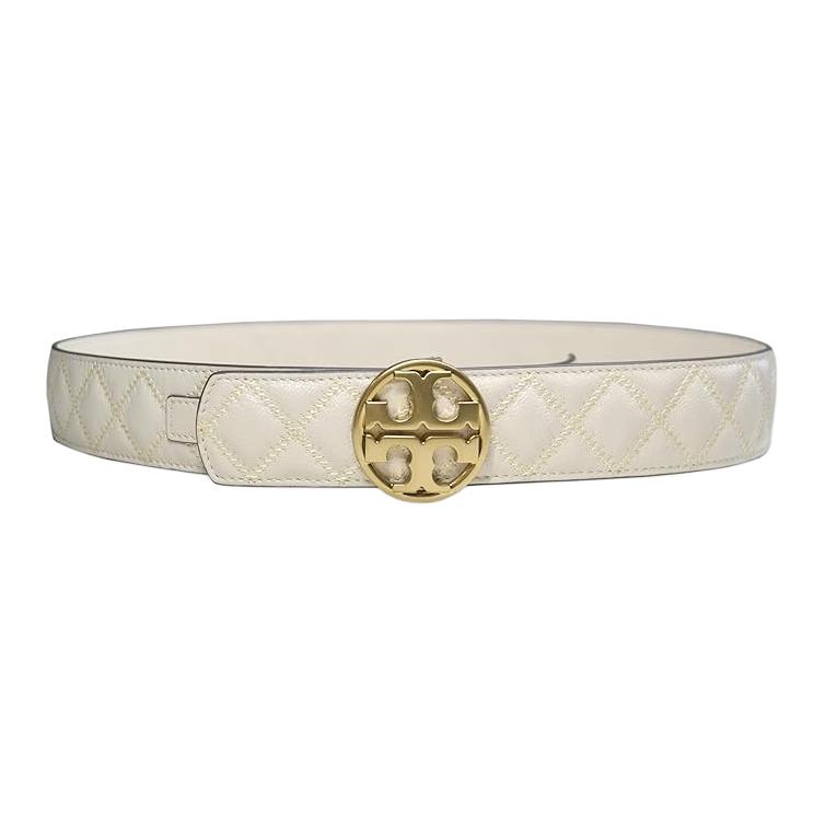 

TORY BURCH Кожаный женский ремень бежевый шириной 3,8 см, Beige