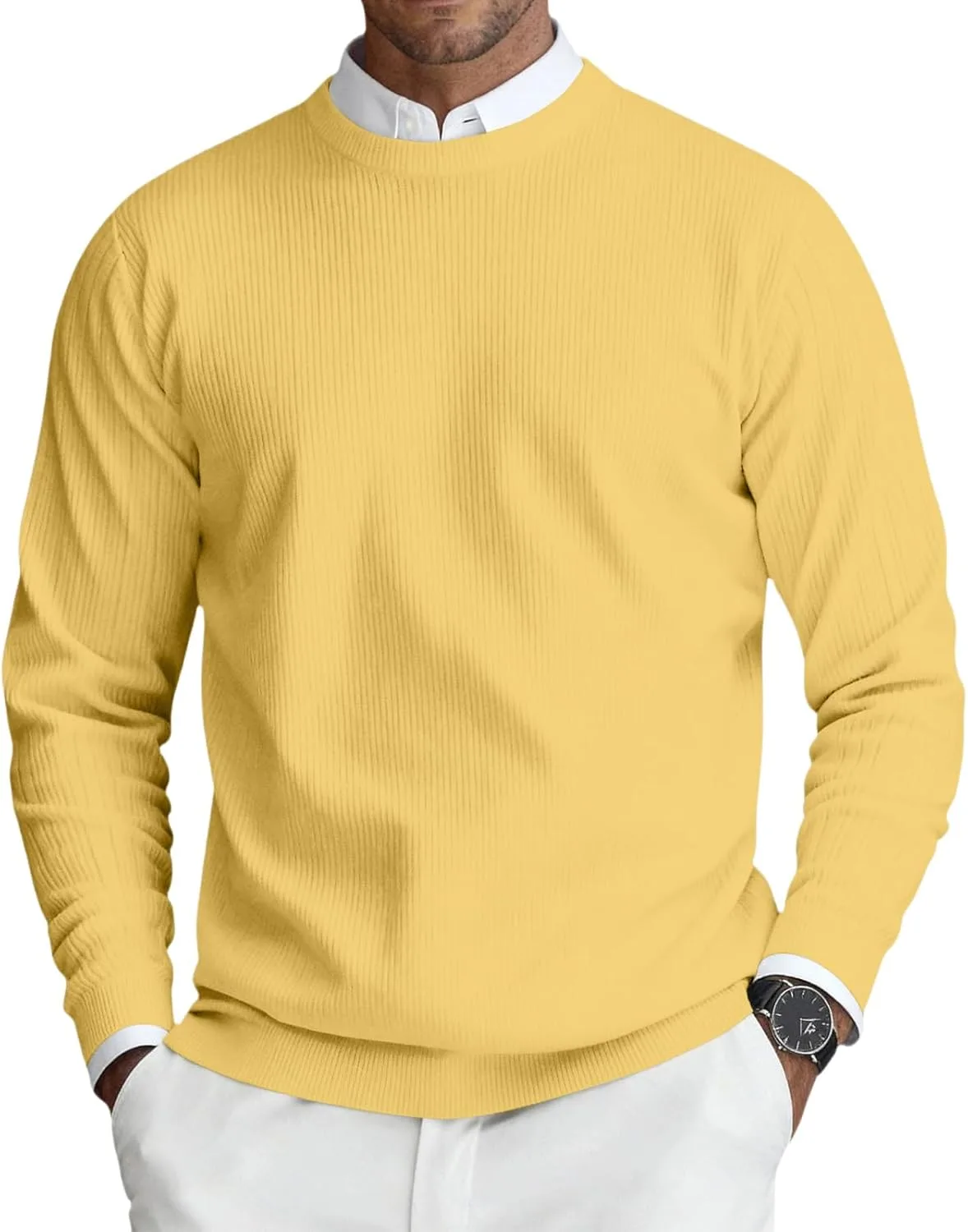 

Мужской свитер с круглым вырезом Slim Fit