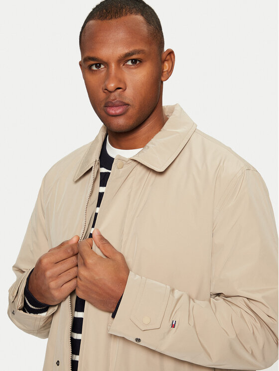 Переходное пальто стандартный крой MW0MW37651 Tommy Hilfiger, бежевый — фото 4