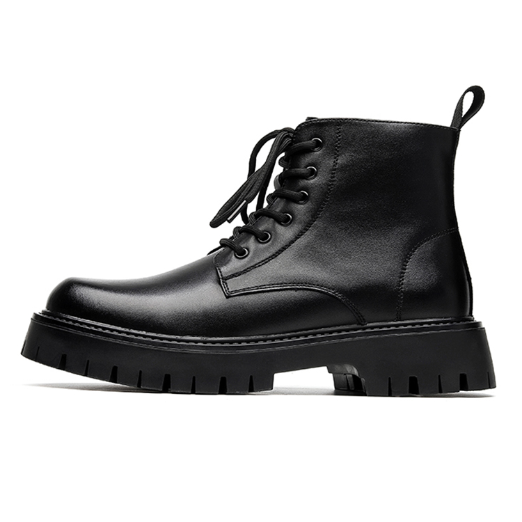 

YEDANI Короткие полусапоги мартин мужские черные однослойные, цвет Black Single Layer Shoes