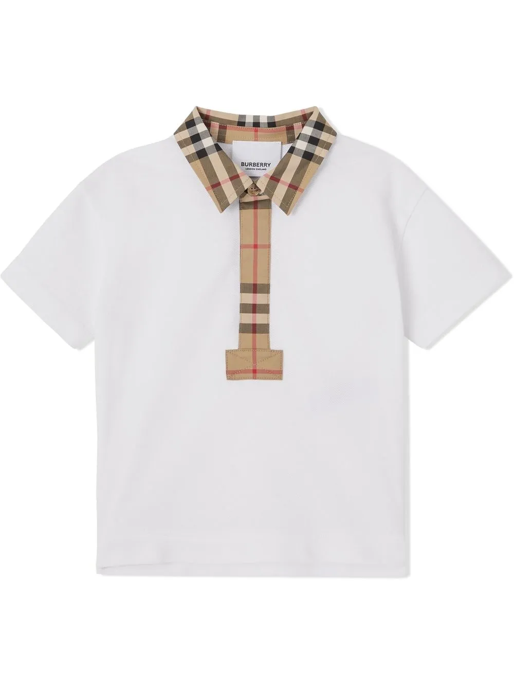 

Рубашка поло с короткими рукавами BURBERRY KIDS, белый