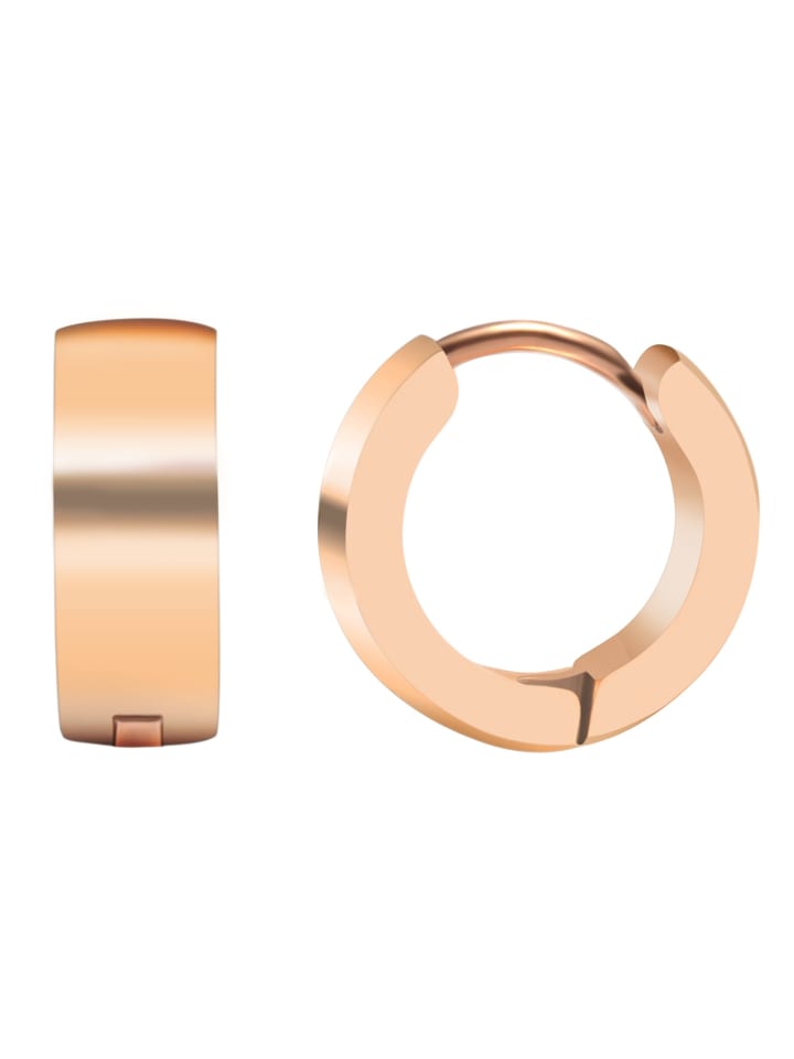 

Adeliás Женские серьги - серьги-кольца на шарнирах из нержавеющей стали с золотым покрытием