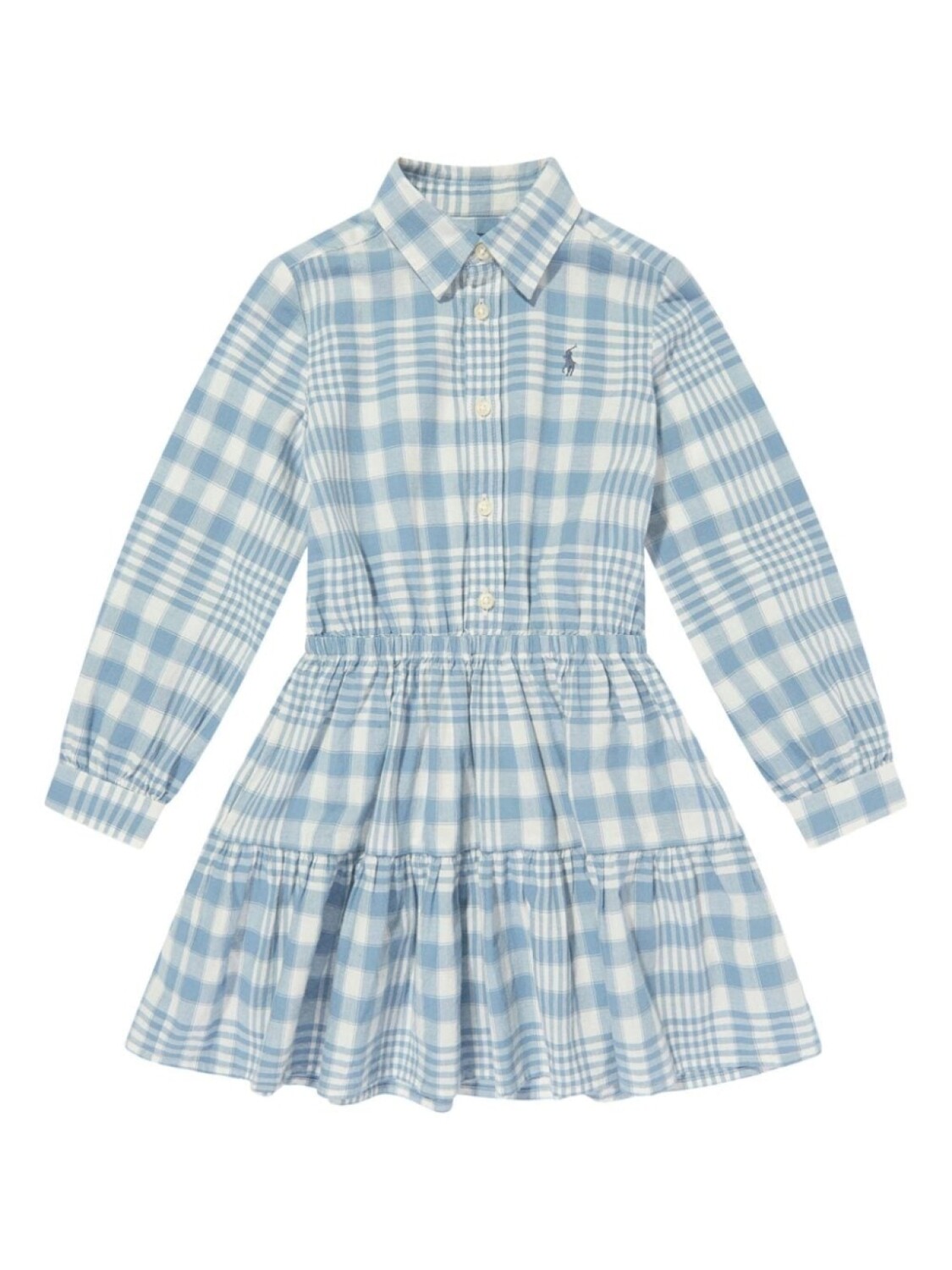 

Ralph Lauren Kids платье в клетку с вышивкой Polo Pony, синий
