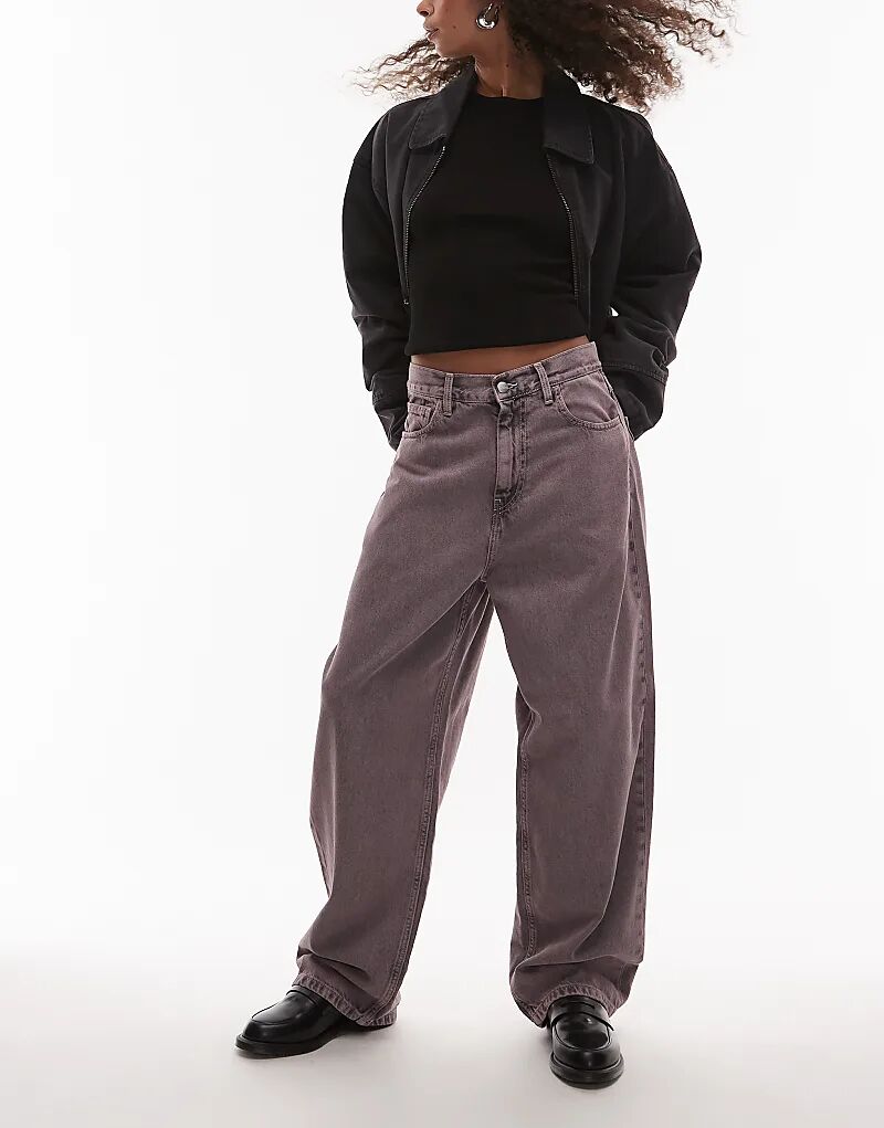 

Джинсы Carhartt WIP Brandon свободного прямого кроя с эффектом кислотной стирки розового цвета