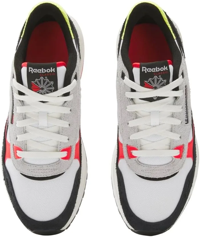 Кроссовки Reebok Unisex Classic Leather 2400, белый/черный/красный — фото 3