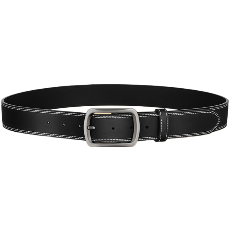 

Ремень женский из спилка Bovine Split Transfer Leather, 38 см WARRIOR, черный