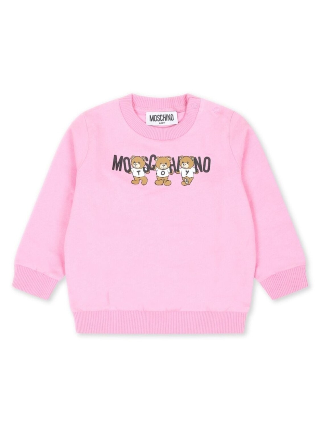 

Moschino Kids хлопковая толстовка с принтом «Тедди», розовый