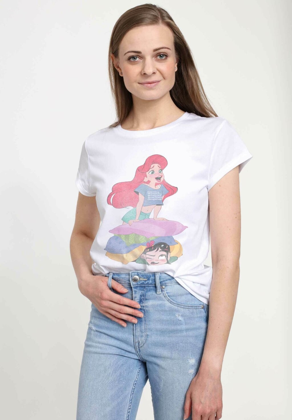 

Футболка с принтом WRECK-IT RALPH 2 SIGNING ARIEL Disney, разноцветный