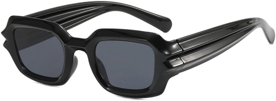 

Необычные популярные солнцезащитные очки для женщин, винтажные панк-солнцезащитные очки, модные очки для женщин, очки для активного отдыха для мужчин TKKTLLT, Black Gray