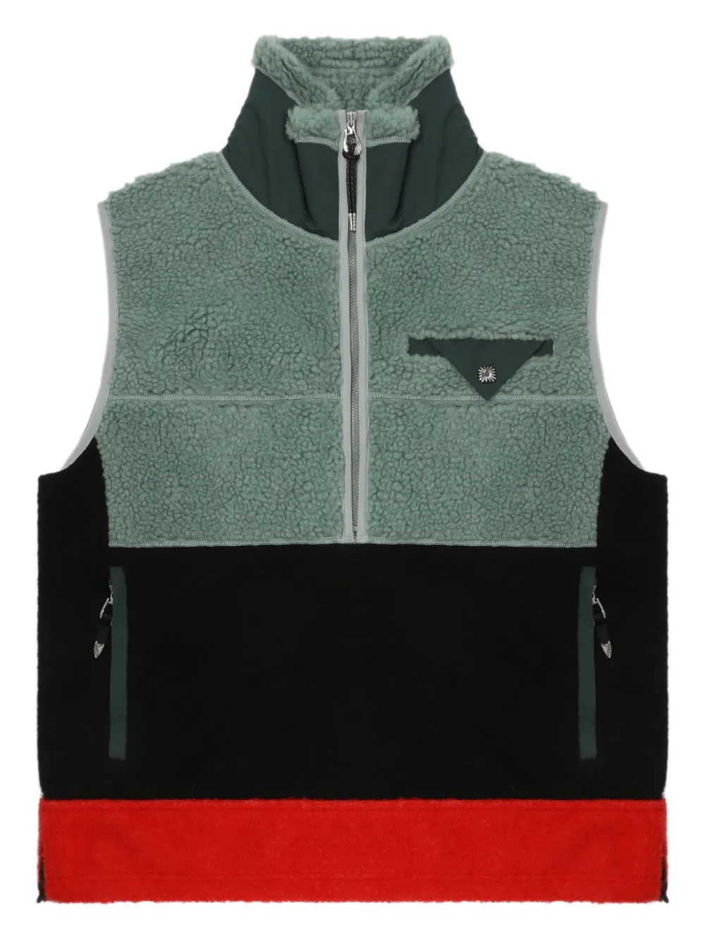 

Флисовый жилет со вставками Toga, зеленый