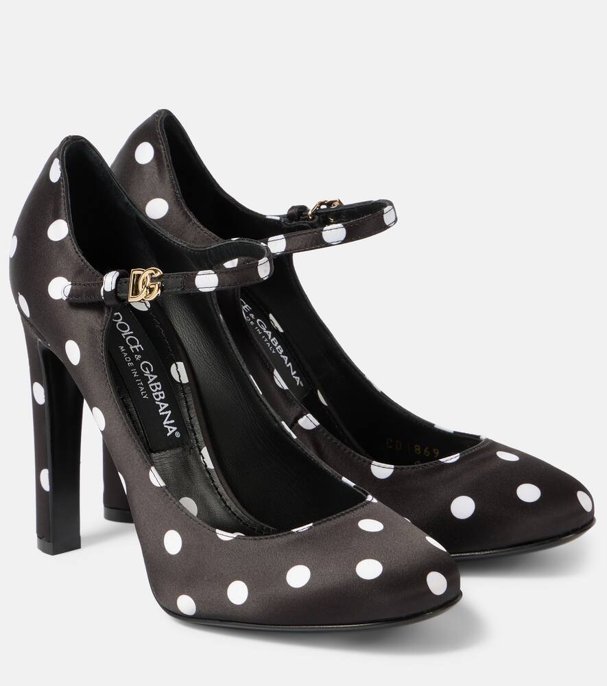 Туфли-лодочки Sharon в горох из сатина Mary Jane Dolce&Gabbana, Pois Picc0,8 F.Nero