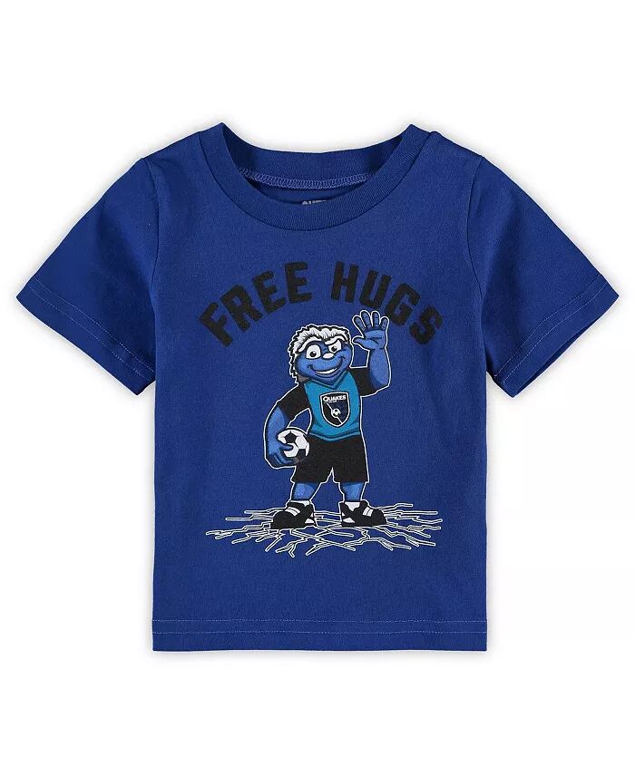 

Синяя футболка с талисманом San Jose Earthquakes Free Hugs для мальчиков и девочек Outerstuff, синий