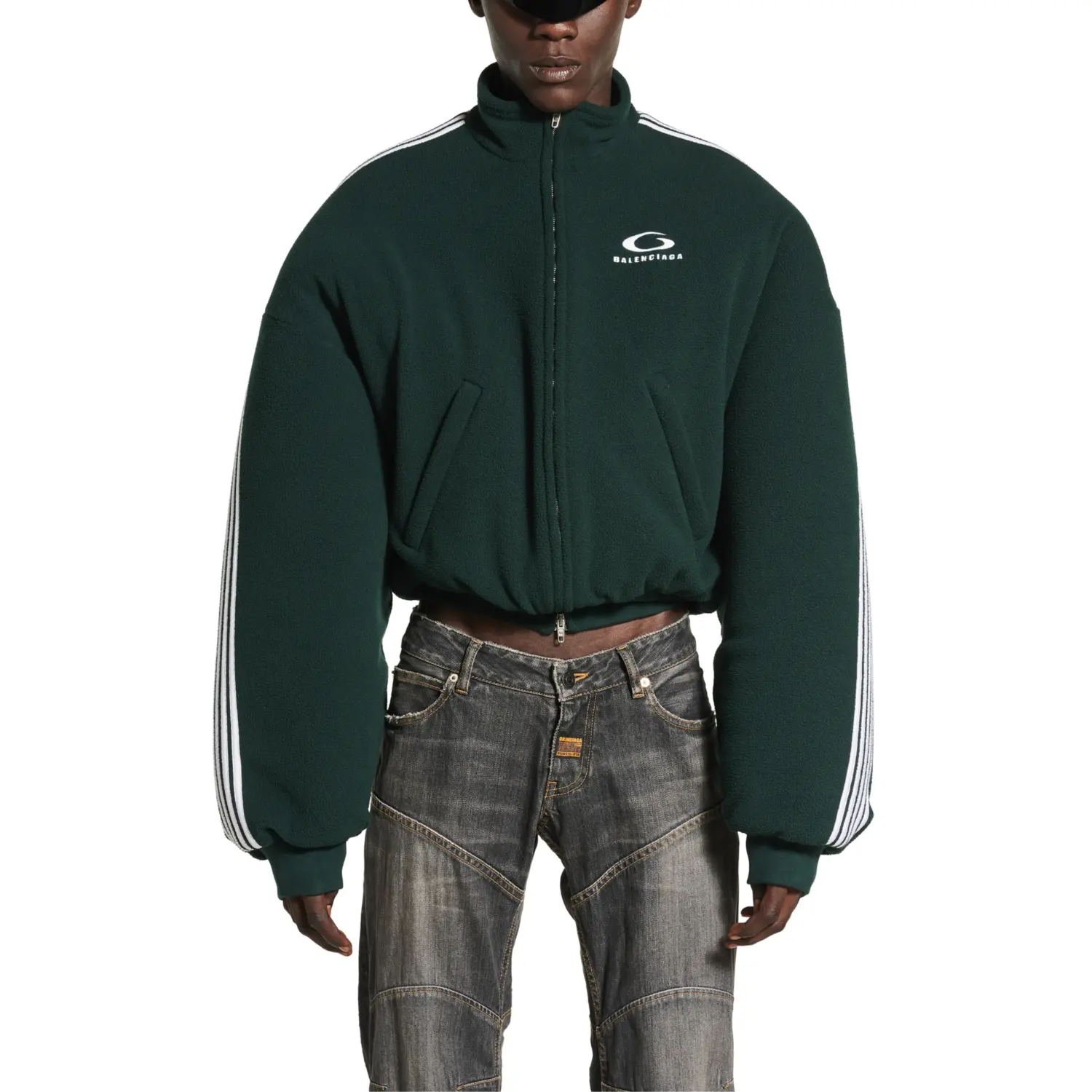 Balenciaga Круглая куртка спортивная свободного покроя унисекс зеленая, Green — фото 4