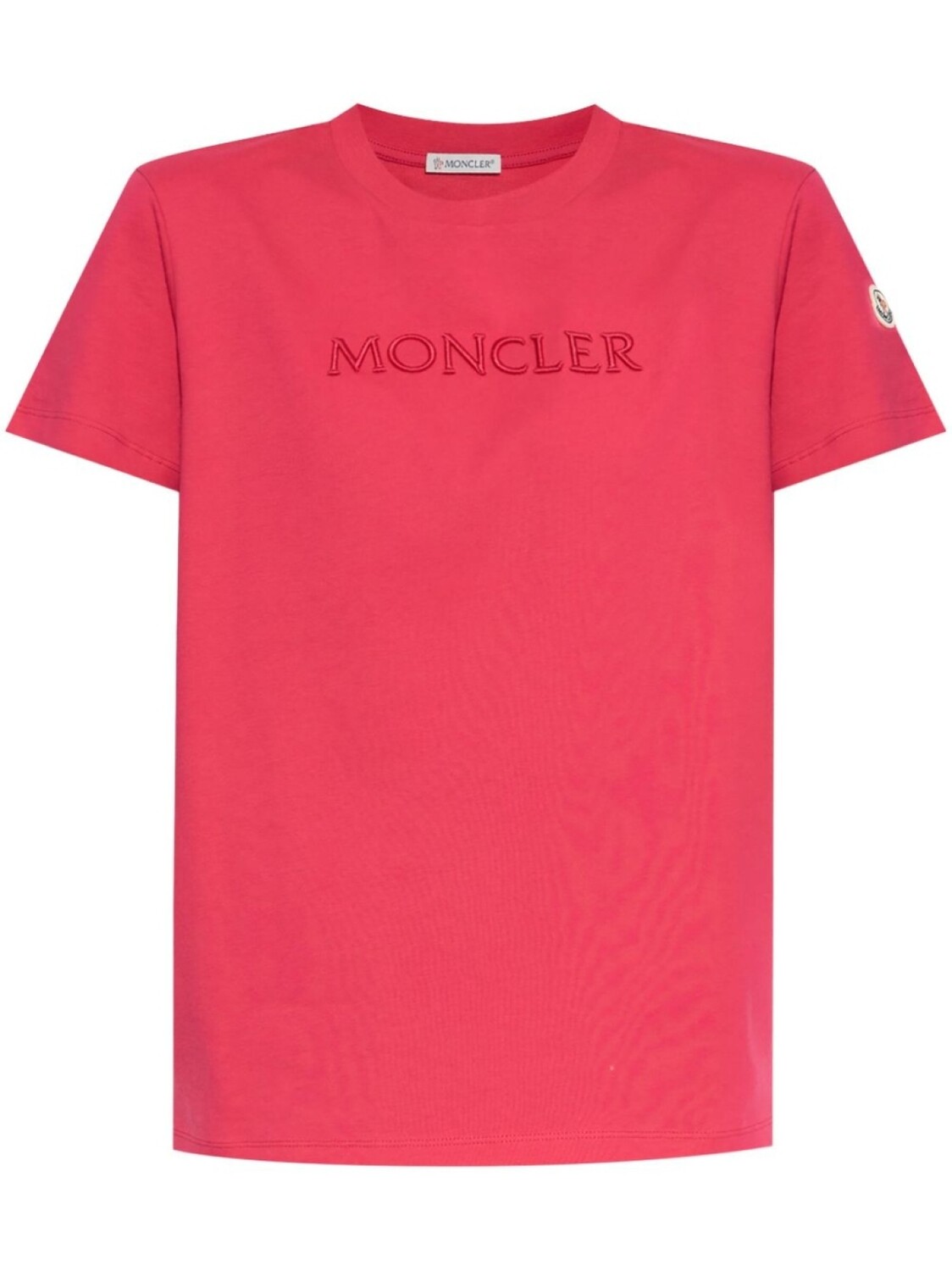

Футболка с вышитым логотипом Moncler, розовый