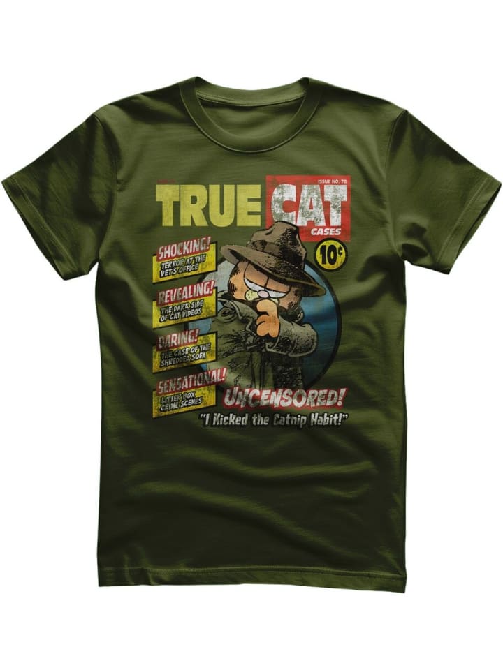 

Футболка True Cat Cases Cover T-Shirt зеленого цвета Garfield, Зеленый, Футболка True Cat Cases Cover T-Shirt зеленого цвета Garfield