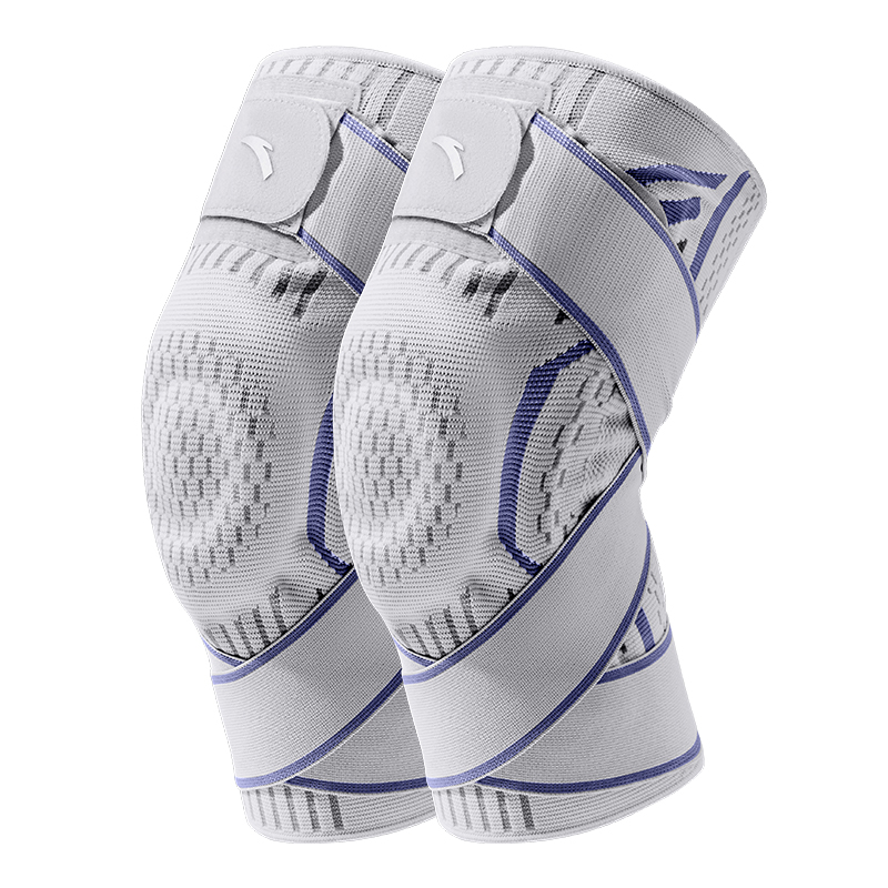 

Наколенники ANTA, 559 серый 2 pack[lace-up compression+cushioning silicone rings+spring support]