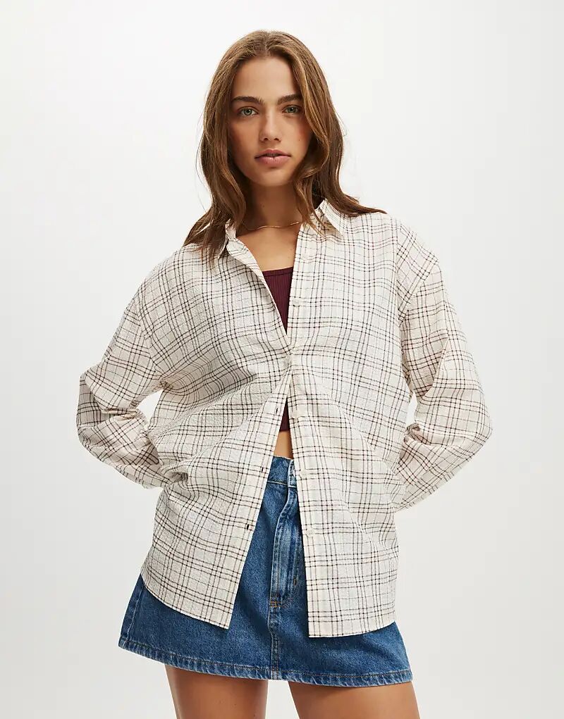 

Рубашка с длинными рукавами Cotton On Haven бежевого цвета Cotton On