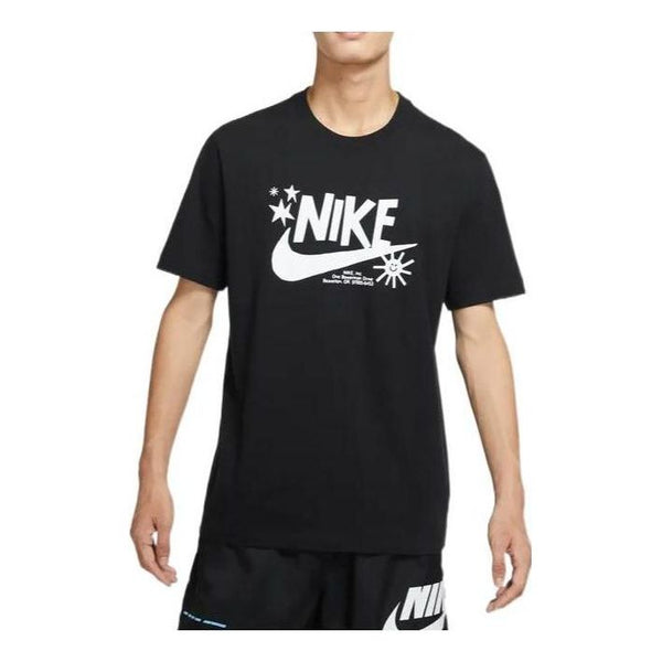 

Футболка Nike Front Logo Short Sleeves Tee 'Doodle Logo Black White', черный