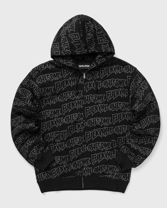 

Худи Fucking Awesome Aop Stamp Zipped Hoodie, цвет black/reflective