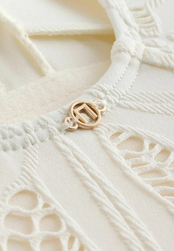 Купальник с присборенными боками, подчеркивающий фигуру Next, Cream Broderie — фото 2