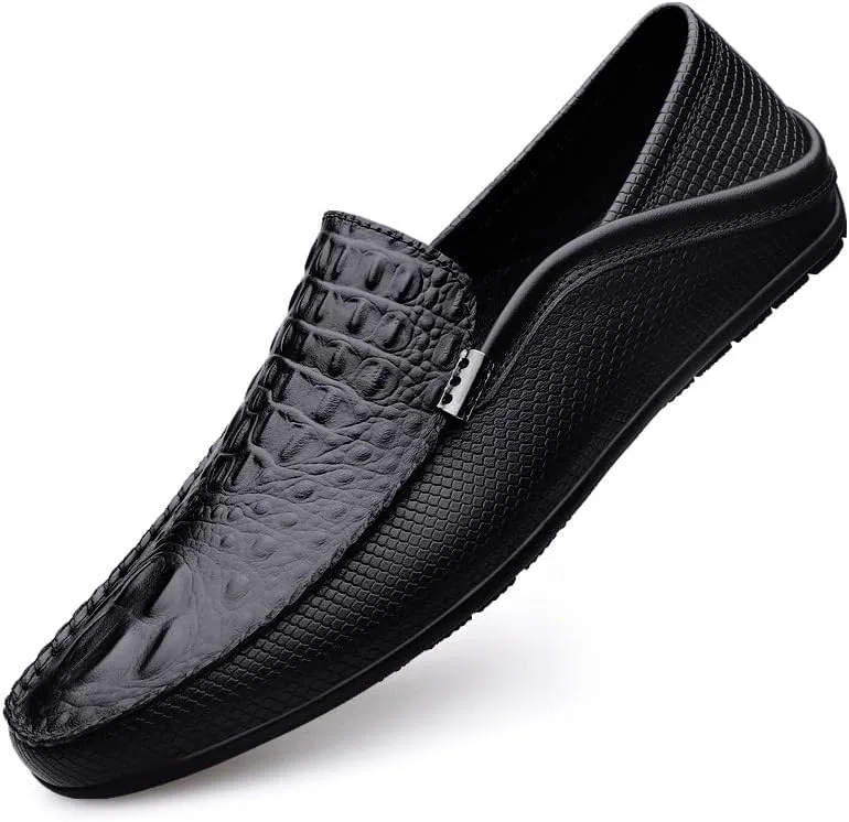 Лоферы мужские с крокодиловым принтом, Black PUGHGAETZF