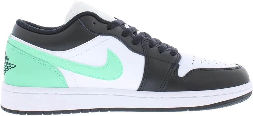 Кроссовки мужские Nike Air Jordan 1 Low, White/Black-green Glow — фото 2