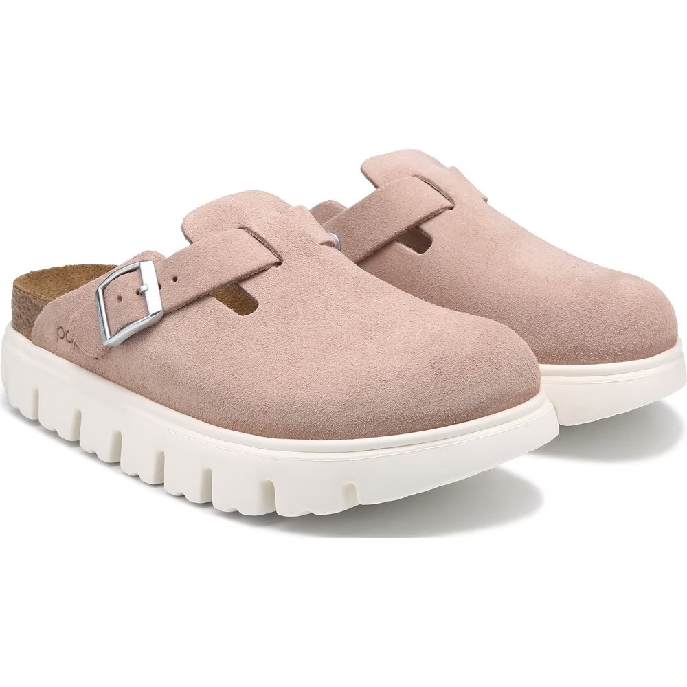 Бостонский толстый клог от Papillio Birkenstock, light rose suede