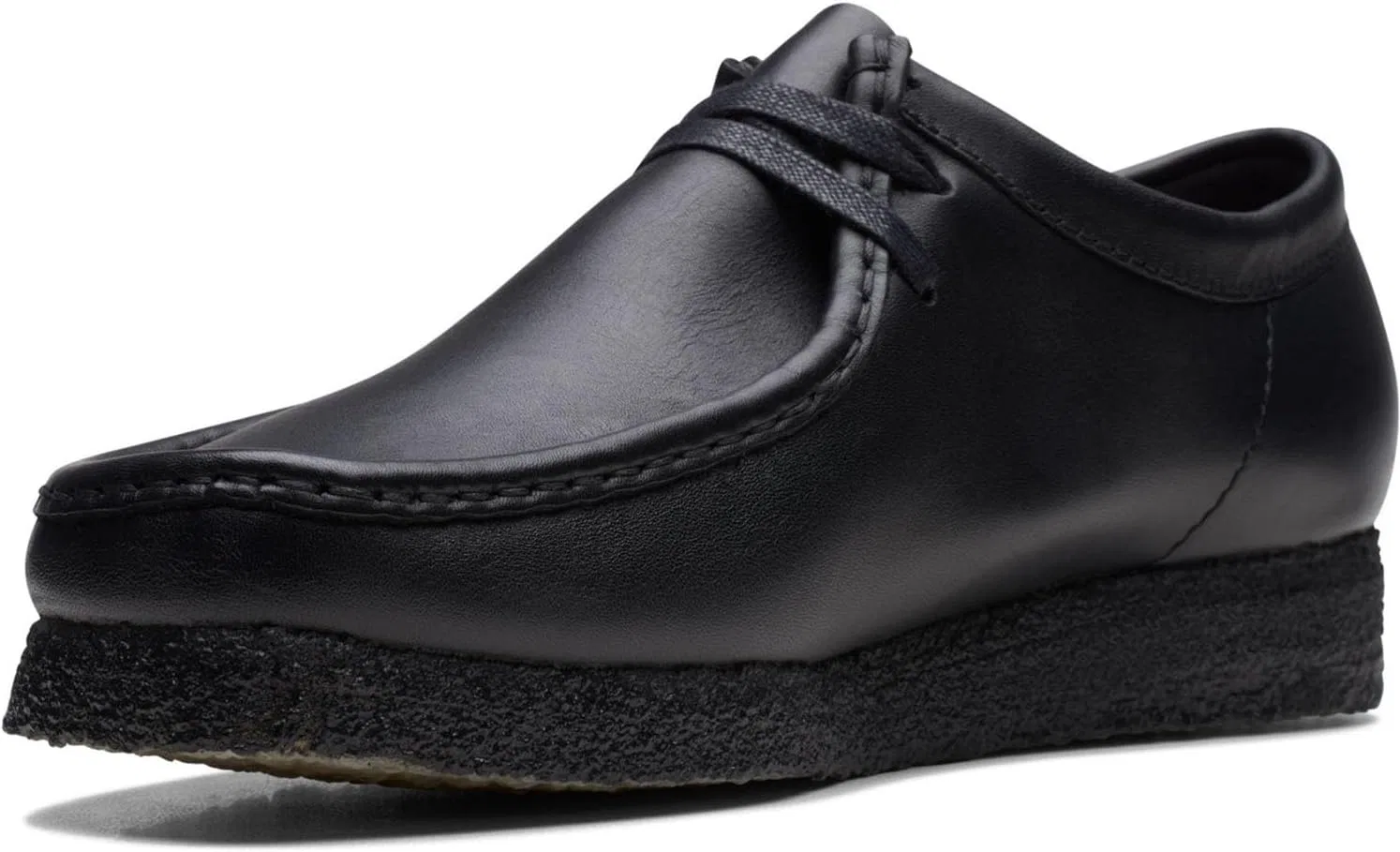 Ботинки Clarks Wallabee, черная кожа — фото 4