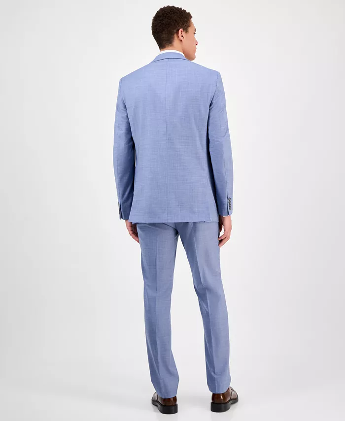 Мужской костюм-двойка Slim-Fit из шерсти с эластаном Calvin Klein, светло-голубой — фото 2