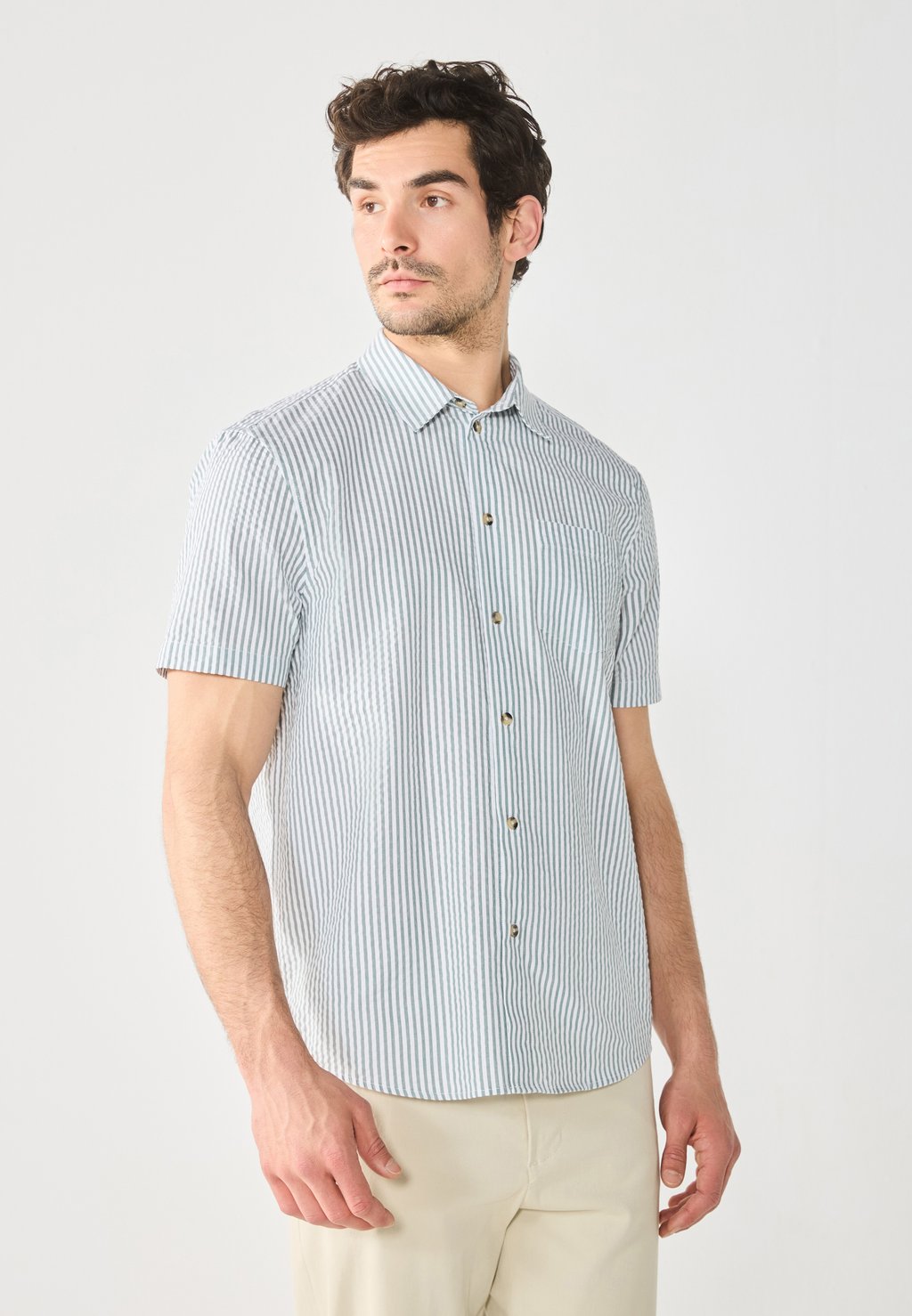 

Рубашка TEXTURED STRIPE Pier One by Zalando, зеленый