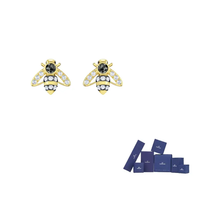 

Металлические позолоченные серьги-гвоздики для женщин Swarovski