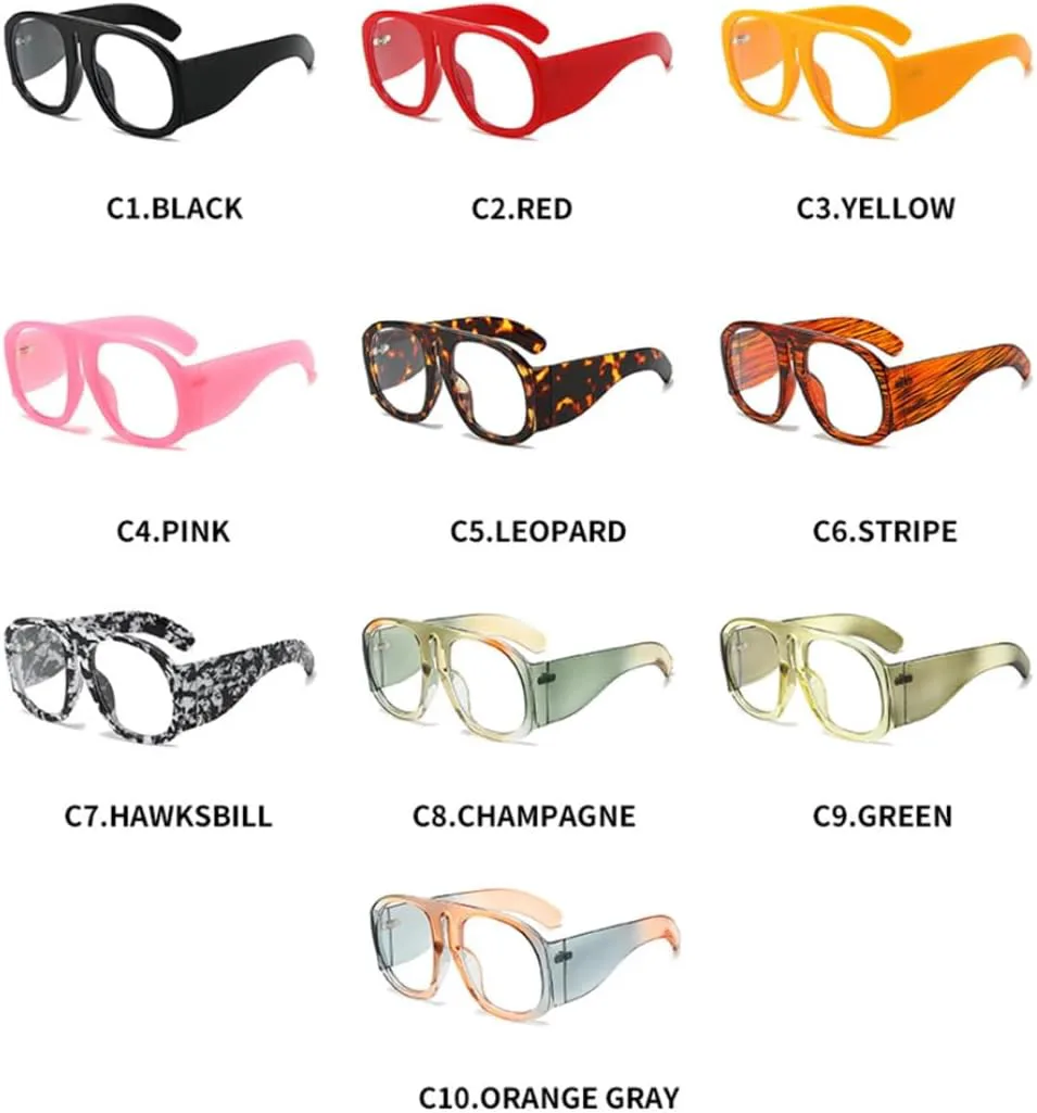 

Солнцезащитные очки UV400 для мужчин и женщин - увеличенная оправа и цельная градиентная расцветка - для занятий спортом на открытом воздухе и вождения DSVIGF, 12