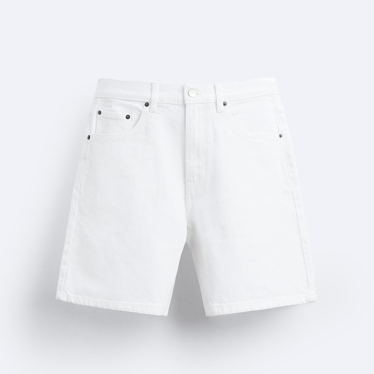 

Шорты Zara Coloured Denim Bermuda, белый