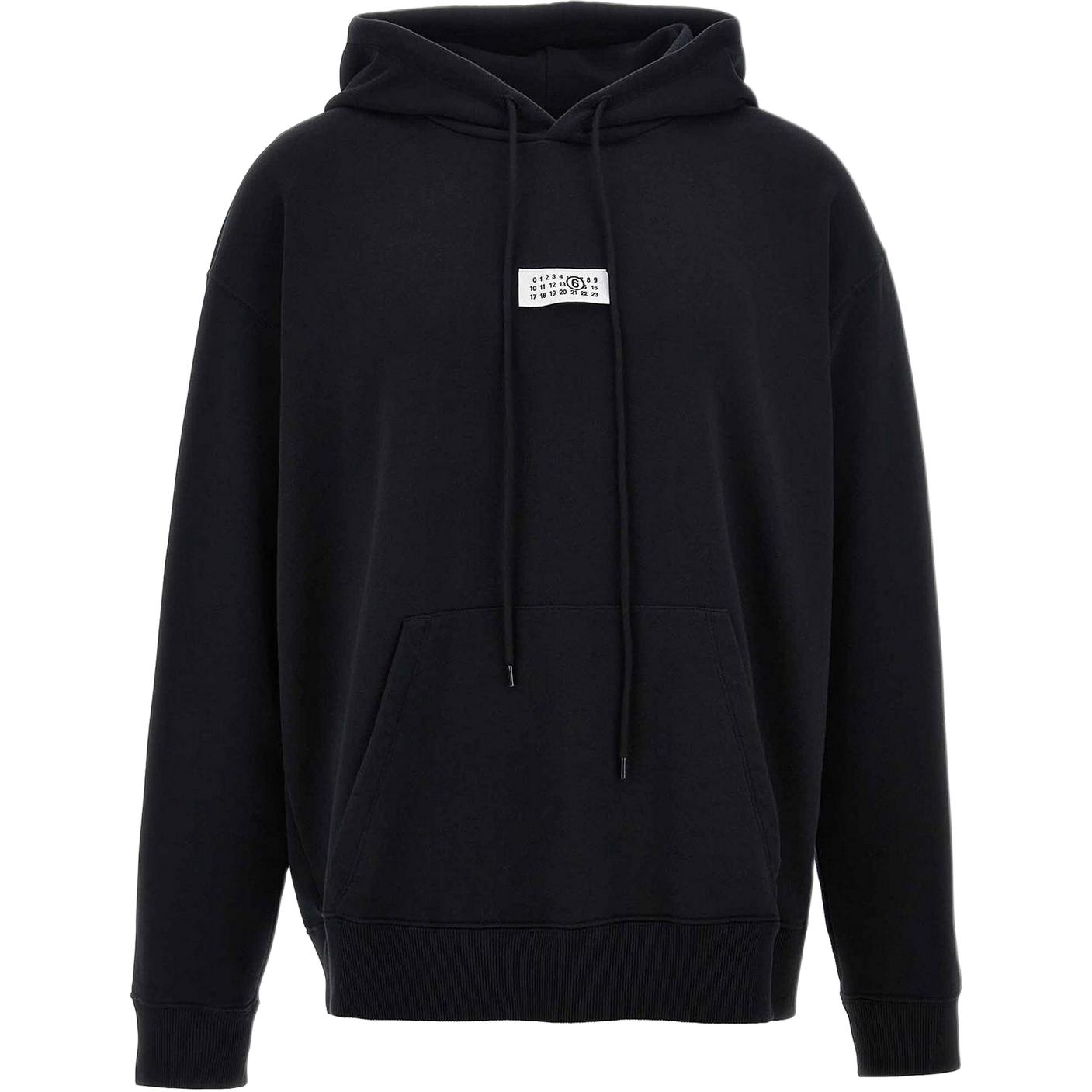 

Толстовка с капюшоном на шнурке с цифровым принтом MM6 Maison Margiela, черный