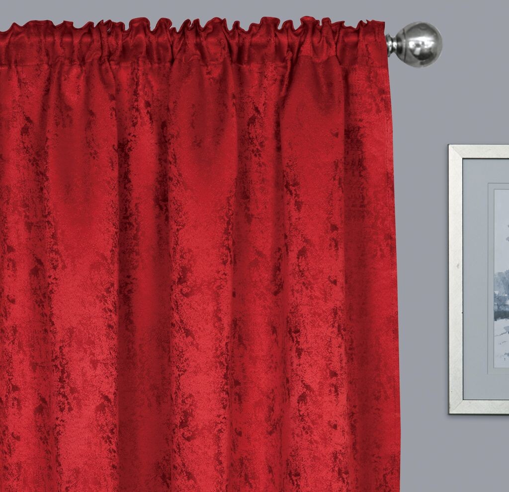 

Пестрая штора/гардина/140x245см/под мрамор/жаккард/блестящая/матовая/лента с рюшами темно-серая Textilhof Witte, красный