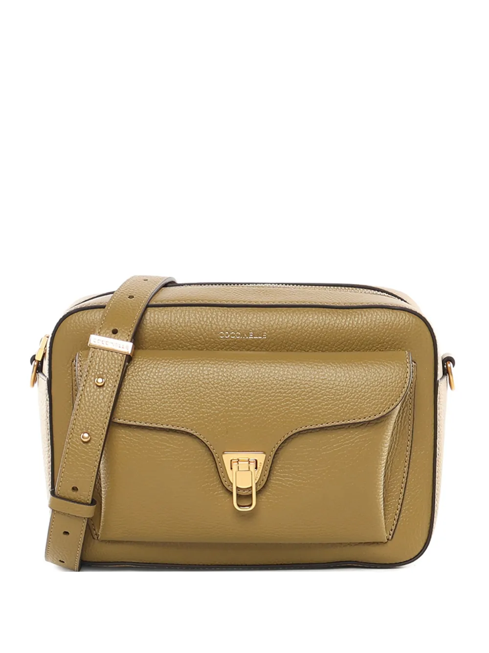 

Большая кожаная сумка-тоут beat Coccinelle, зеленый